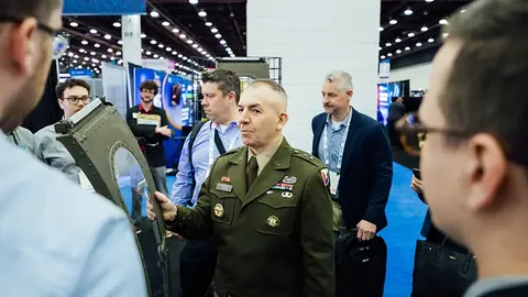 AeroDef organizer archive; earlier-edition technology exhibit, not the 2027 event