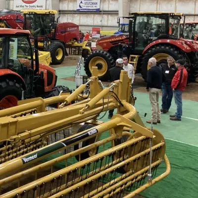 Tractors on display at an earlier Willamette Valley Ag Expo