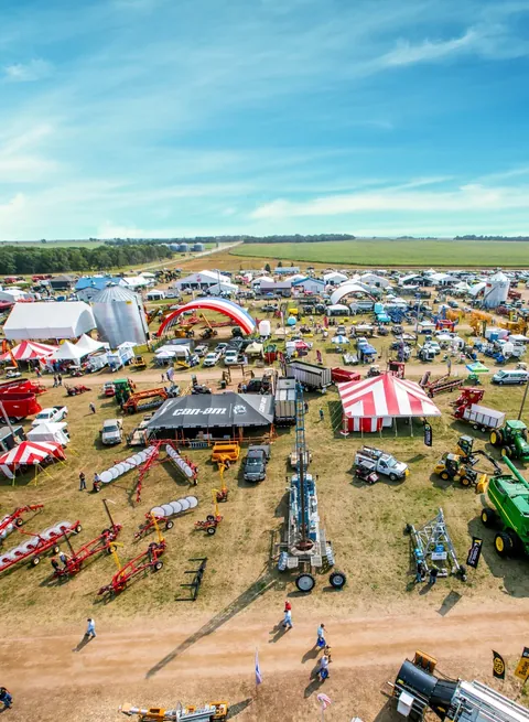 Archive aerial photograph of the outdoor Dakotafest exhibition grounds