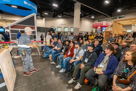Visitors watching a JLC LIVE 2026 demonstration