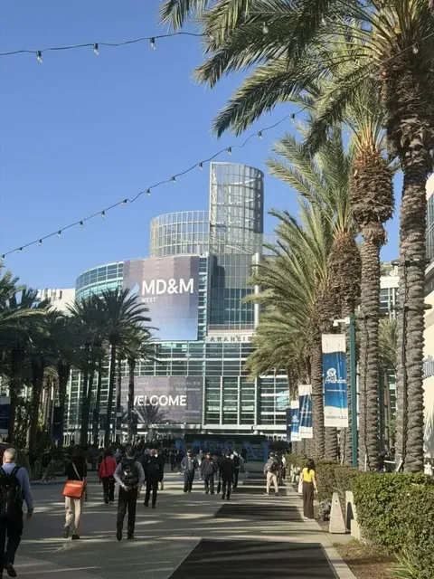 Entrance to MD&M West 2026 at the Anaheim Convention Center