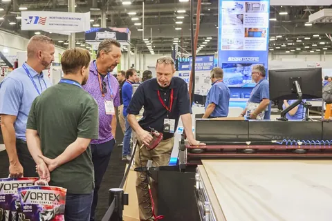 Woodworking industry visitors at AWFS Fair 2025