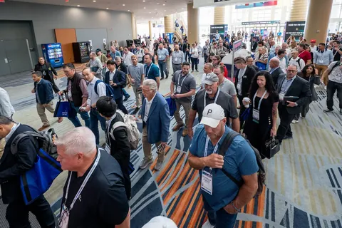 GlassBuild America 2025 exhibition floor, photographed by Rich Fiallo