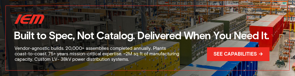 IEM custom power distribution equipment campaign: Built to Spec. Not Catalog.