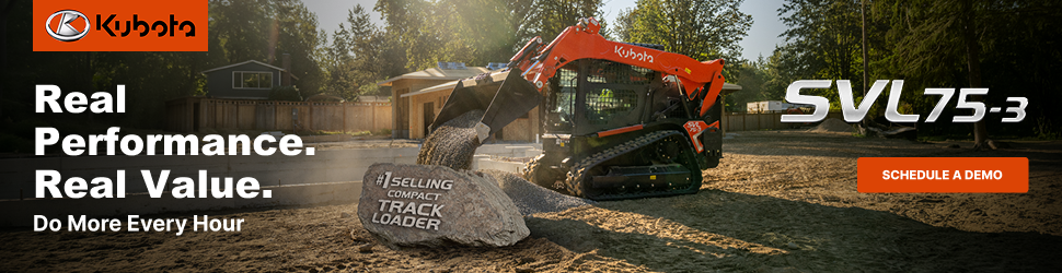 Kubota SVL75-3 compact track loader campaign: Real Performance. Real Value.